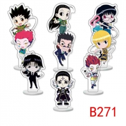 HunterXHunter Anime Character acrylic Small Standing Plates  Keychain 6cm a set of 9