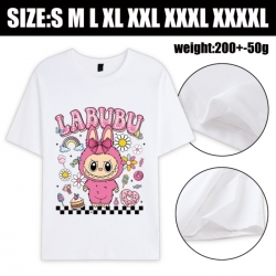 Labubu Anime printed pure cotton short sleeved T-shirt from S to 4XL