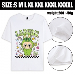 Labubu Anime printed pure cotton short sleeved T-shirt from S to 4XL