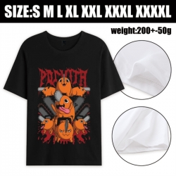 Chainsaw Man Anime printed pure cotton short sleeved T-shirt from S to 4XL