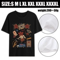 Stranger Things Anime printed pure cotton short sleeved T-shirt from S to 4XL