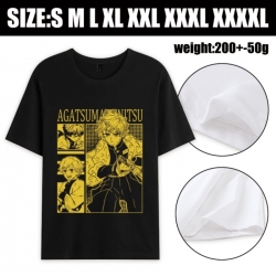 Demon Slayer Kimets Anime printed pure cotton short sleeved T-shirt from S to 4XL