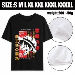 One Piece Anime printed pure cotton short sleeved T-shirt from S to 4XL