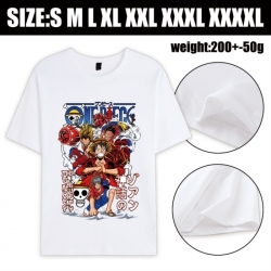 One Piece Anime printed pure cotton short sleeved T-shirt from S to 4XL