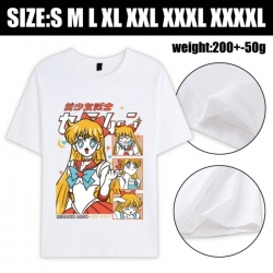 sailormoon Anime printed pure cotton short sleeved T-shirt from S to 4XL