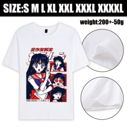 sailormoon Anime printed pure cotton short sleeved T-shirt from S to 4XL