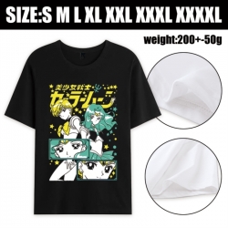 sailormoon Anime printed pure cotton short sleeved T-shirt from S to 4XL