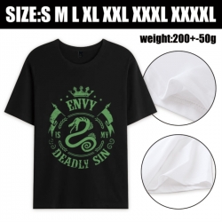 The Seven Deadly Sins Anime printed pure cotton short sleeved T-shirt from S to 4XL