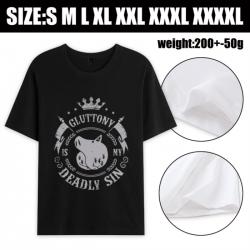 The Seven Deadly Sins Anime printed pure cotton short sleeved T-shirt from S to 4XL