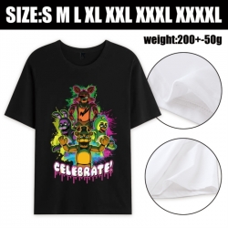 Five Nights at Freddys Anime printed pure cotton short sleeved T-shirt from S to 4XL