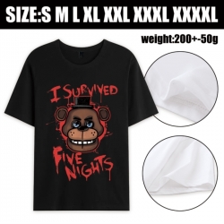 Five Nights at Freddys Anime printed pure cotton short sleeved T-shirt from S to 4XL