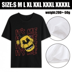 Five Nights at Freddys Anime printed pure cotton short sleeved T-shirt from S to 4XL