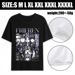 Frieren: Beyond Journey's Anime printed pure cotton short sleeved T-shirt from S to 4XL