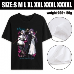 Frieren: Beyond Journey's Anime printed pure cotton short sleeved T-shirt from S to 4XL