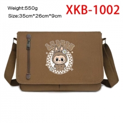 Labubu Anime Retro Canvas Shoulder Bag Crossbody Bag Mailman Bag 35x26x9cm
