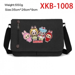 Labubu Anime Retro Canvas Shoulder Bag Crossbody Bag Mailman Bag 35x26x9cm