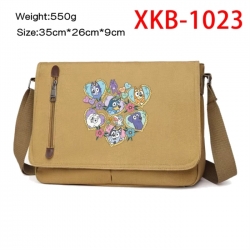 Bluey Anime Retro Canvas Shoulder Bag Crossbody Bag Mailman Bag 35x26x9cm