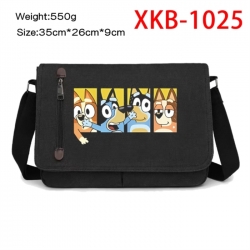 Bluey Anime Retro Canvas Shoulder Bag Crossbody Bag Mailman Bag 35x26x9cm