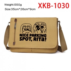 Bluey Anime Retro Canvas Shoulder Bag Crossbody Bag Mailman Bag 35x26x9cm