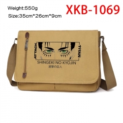 Shingeki no Kyojin Anime Retro Canvas Shoulder Bag Crossbody Bag Mailman Bag 35x26x9cm