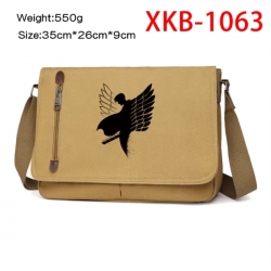 Shingeki no Kyojin Anime Retro Canvas Shoulder Bag Crossbody Bag Mailman Bag 35x26x9cm