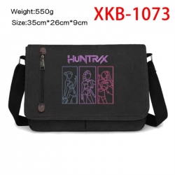 K-Pop Demon Hunters Anime Retro Canvas Shoulder Bag Crossbody Bag Mailman Bag 35x26x9cm