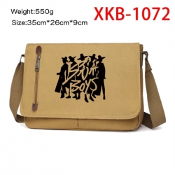 K-Pop Demon Hunters Anime Retro Canvas Shoulder Bag Crossbody Bag Mailman Bag 35x26x9cm
