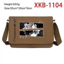 HunterXHunter Anime Retro Canvas Shoulder Bag Crossbody Bag Mailman Bag 35x26x9cm