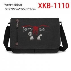Death note Anime Retro Canvas Shoulder Bag Crossbody Bag Mailman Bag 35x26x9cm