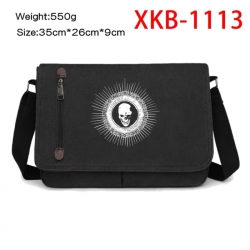 Death note Anime Retro Canvas Shoulder Bag Crossbody Bag Mailman Bag 35x26x9cm