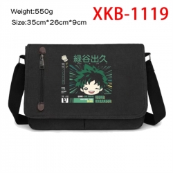 My Hero Academia Anime Retro Canvas Shoulder Bag Crossbody Bag Mailman Bag 35x26x9cm