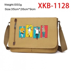 Jujutsu Kaisen Anime Retro Canvas Shoulder Bag Crossbody Bag Mailman Bag 35x26x9cm