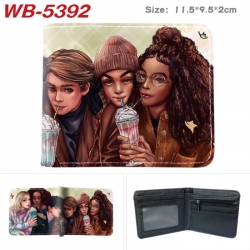 HEARTSTOPPER Animation color PU leather half fold wallet 11.5X9X2CM