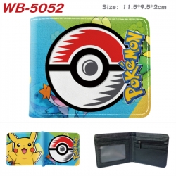 Pokemon Animation color PU leather half fold wallet 11.5X9X2CM