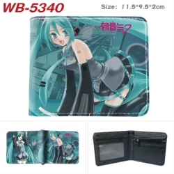 Hatsune Miku Animation color PU leather half fold wallet 11.5X9X2CM
