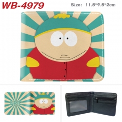 South Park Animation color PU leather half fold wallet 11.5X9X2CM