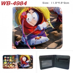 South Park Animation color PU leather half fold wallet 11.5X9X2CM