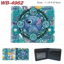 Lilo & Stitch Animation color PU leather half fold wallet 11.5X9X2CM
