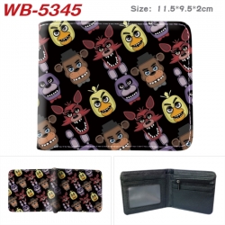 Five Nights at Freddys Animation color PU leather half fold wallet 11.5X9X2CM
