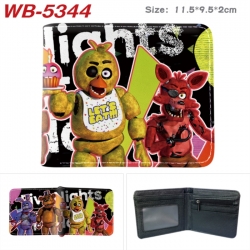 Five Nights at Freddys Animation color PU leather half fold wallet 11.5X9X2CM