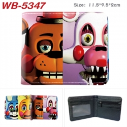 Five Nights at Freddys Animation color PU leather half fold wallet 11.5X9X2CM