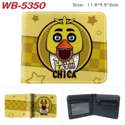 Five Nights at Freddys Animation color PU leather half fold wallet 11.5X9X2CM