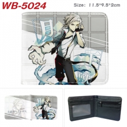 Bungo Stray Dogs Animation color PU leather half fold wallet 11.5X9X2CM