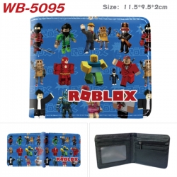 Roblox Animation color PU leather half fold wallet 11.5X9X2CM
