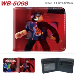Roblox Animation color PU leather half fold wallet 11.5X9X2CM