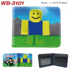 Roblox Animation color PU leather half fold wallet 11.5X9X2CM