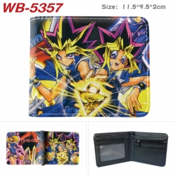 Yugioh Animation color PU leather half fold wallet 11.5X9X2CM