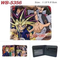 Yugioh Animation color PU leather half fold wallet 11.5X9X2CM