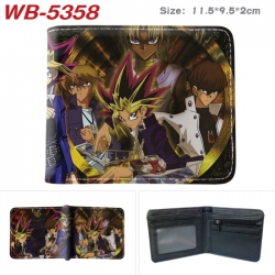 Yugioh Animation color PU leather half fold wallet 11.5X9X2CM