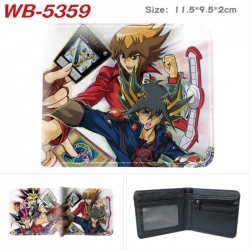 Yugioh Animation color PU leather half fold wallet 11.5X9X2CM